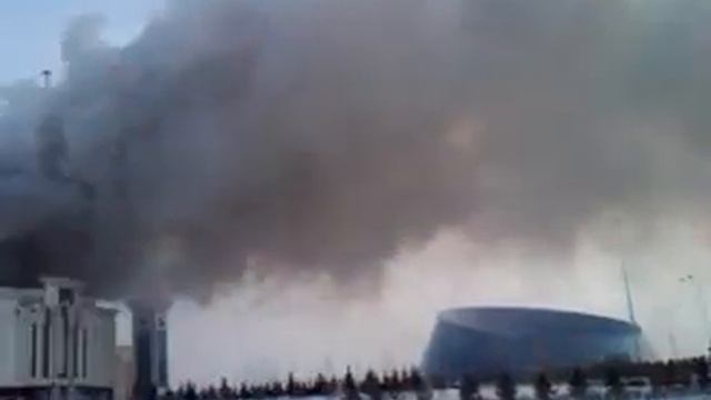 Пожар в новой мечете в Астане смотреть онлайн