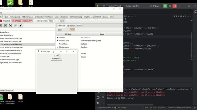 OPC UA Server communication with python as Client смотреть онлайн