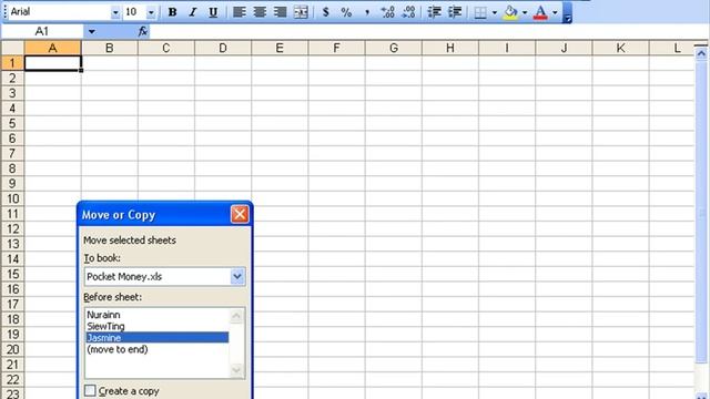 Microsoft Excel 2003 2-4 搬动工作表 (Move Worksheet) смотреть онлайн