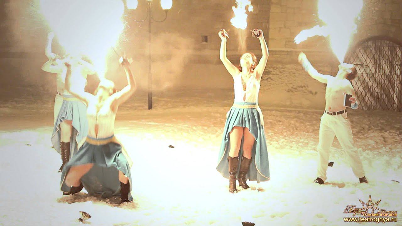 Огненное шоу компании Пиромания. "Fire Princess". Промо-ролик смотреть онлайн