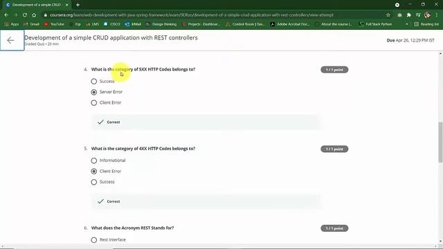 Web Development with Java Spring Framework week5 Development of a simple CRUD application with rest смотреть онлайн