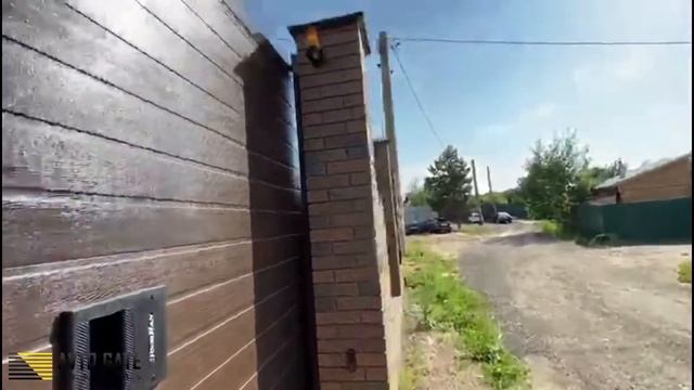 Откатные ворота из сэндвич панелей