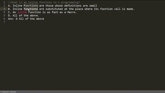 A C Programming question on inline function смотреть онлайн