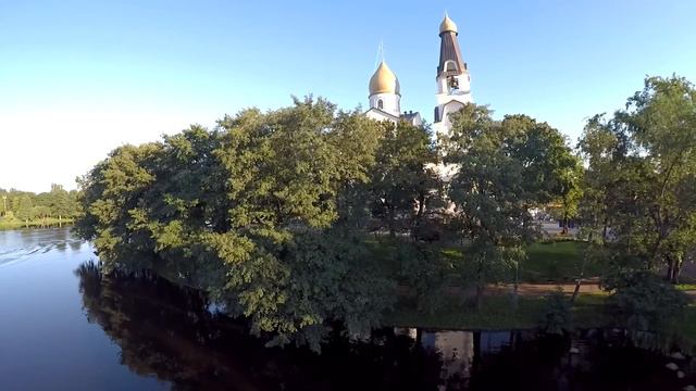Церковь св. Петра и Павла. Сестрорецк. Аэросъемка. смотреть онлайн