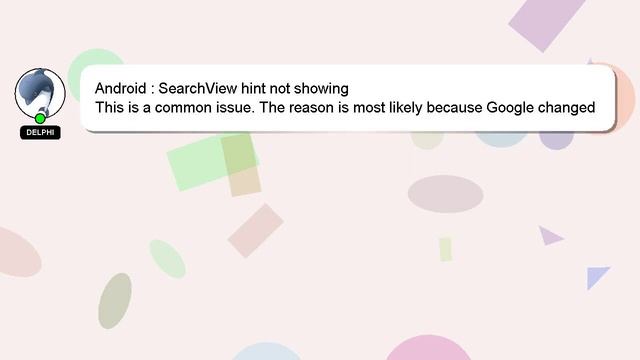 Android : SearchView hint not showing смотреть онлайн