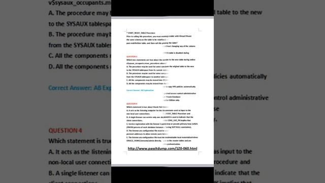 2017 Latest Oracle 1Z0-060 Exam Practice Questions смотреть онлайн