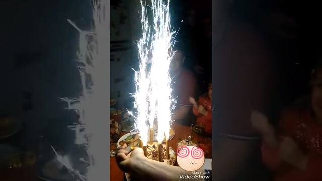 Фейерверки на торте! Мы даже не сгорели) смотреть онлайн