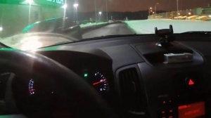 Звук внутри авто по ухабистой дороге зимой