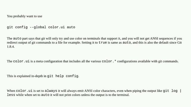How to colorize output of git? смотреть онлайн