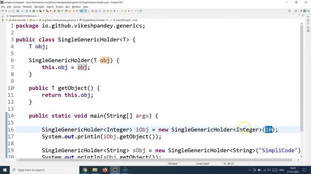 Java Tutorial For Beginners | Generics In Java | Java Generics Tutorial With Examples | SimpliCode смотреть онлайн