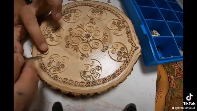 Панно на спиле дерева. Резьба. DIY смотреть онлайн
