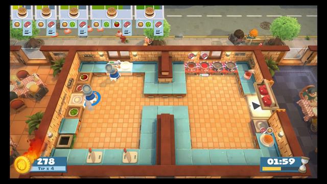 Overcooked! All You Can Eat - Overcooked 1-4 4 stars (Single Player) смотреть онлайн