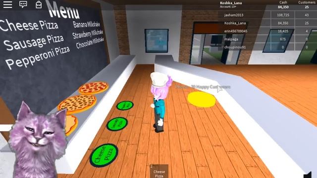 ПИЦЦА в ROBLOX #2 ГОТОВИМ ПИЦЦУ своя пиццерия говорящая КОШКА ЛАНА играет смотреть онлайн
