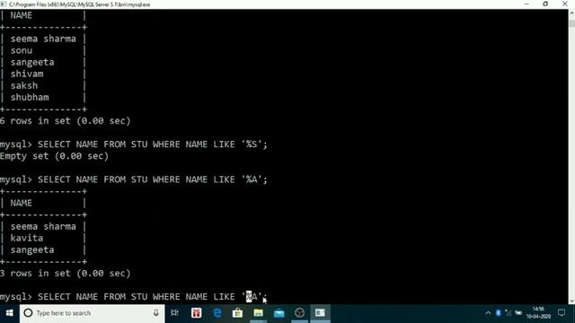 SQL WILD CARD смотреть онлайн