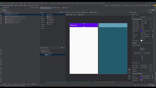 Design Custom Toolbar - Android Studio Tutorial смотреть онлайн