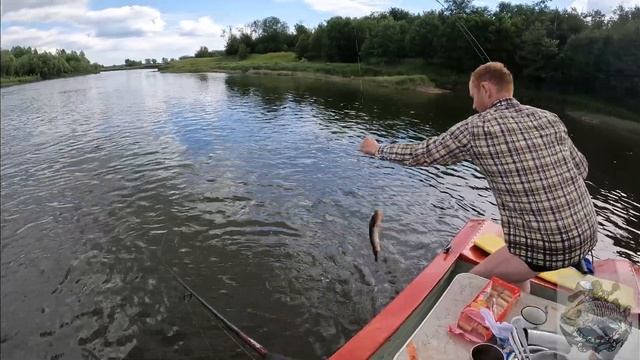 Трудовая  рыбалка на реке  Уфа.