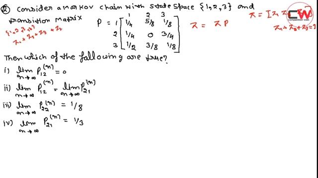 Limiting Probability of Markov Chain | Stationary Distribution|Markov Process for CSIR NET - JRF смотреть онлайн