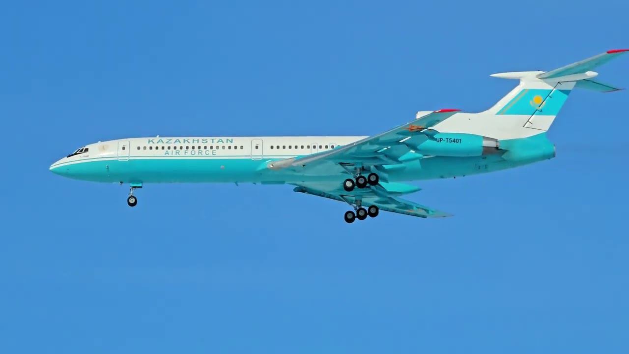 Туполев Ту-154М совершает посадку в аэропорту Астаны. #nqz #ту154м #tu154m #154 #туполь #fly #sky смотреть онлайн