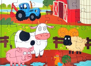 Синий трактор по полям попробуй отгадай - собираем пазлы для детей | Видео для детей | Мультики