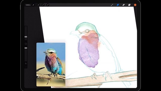 Painting in Procreate with Watercolor Brushes (MaxPacks) -- Real Time Tutorial смотреть онлайн