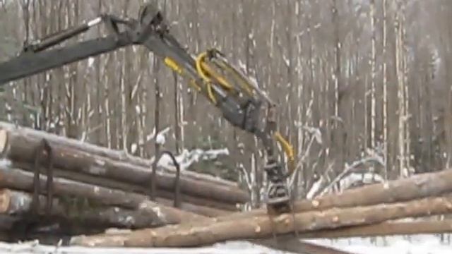 Разгрузка сортиментов СК КосБрус смотреть онлайн