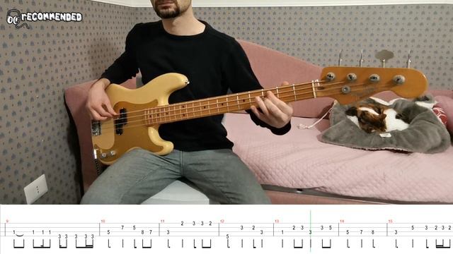 Coraline - Måneskin - Bass Cover + TAB смотреть онлайн
