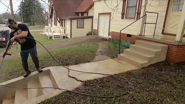 I can't believe I found 20 ft of HIDDEN concrete while POWER WASHING 😳 смотреть онлайн
