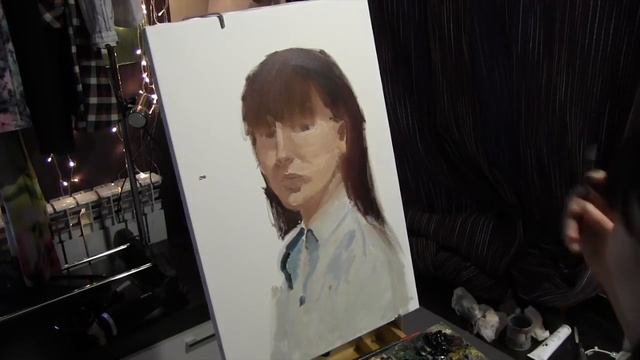 Как приступить к автопортрету через зеркало, художник Фания Сахарова 1 смотреть онлайн