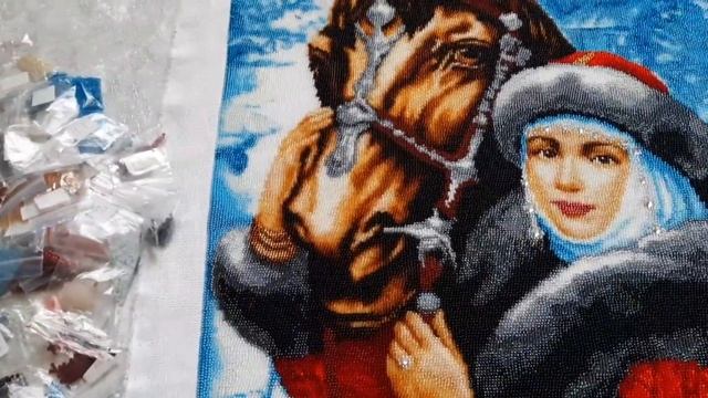 133. Боярышня от Бисерного эксклюзива. Вышитая и оформленная работа. #вышивкабисером #вышивка смотреть онлайн