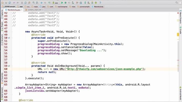 การเขียน Android App ดึงข้อมูลจาก Web Server แบบ JSON смотреть онлайн