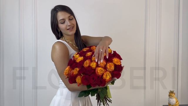 45 роз на сайте FlowBeri Букет №16 смотреть онлайн
