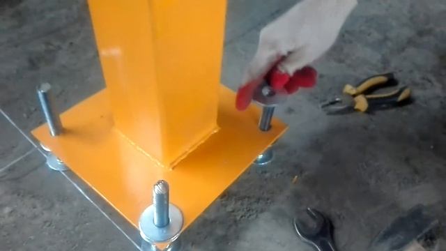 Установка опоры на анкерные болты! смотреть онлайн