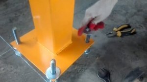 Установка опоры на анкерные болты!