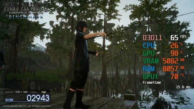 GeForce GTX 1660 -- AMD Ryzen 5 2600 -- FINAL FANTASY XV FF XV Benchmark смотреть онлайн