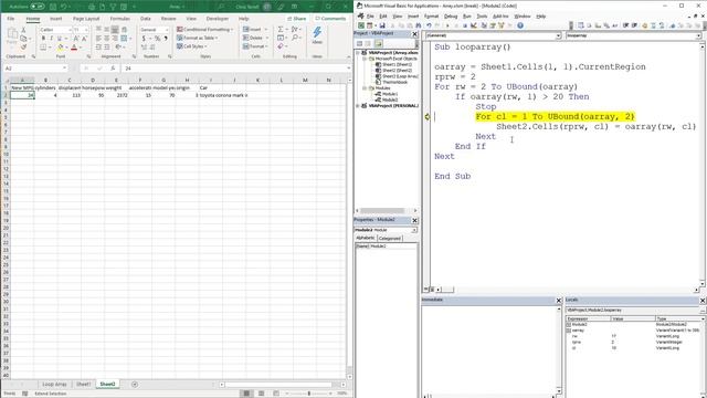 Use a For Loop and If Statement to loop through an Array and add data to another Sheet in VBA Code смотреть онлайн
