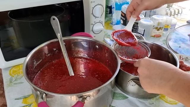 Всего 5 минут! Малиновое варенье без косточек! смотреть онлайн