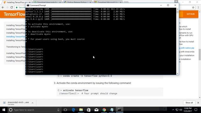 Install Tensorflow on Windows 10 with Anaconda смотреть онлайн