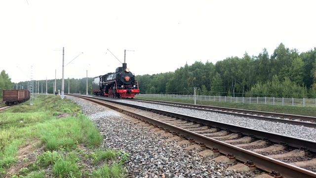 Паровоз ФД20-2109. Динамический показ EXPO-1520, движение в ЭКСПО смотреть онлайн