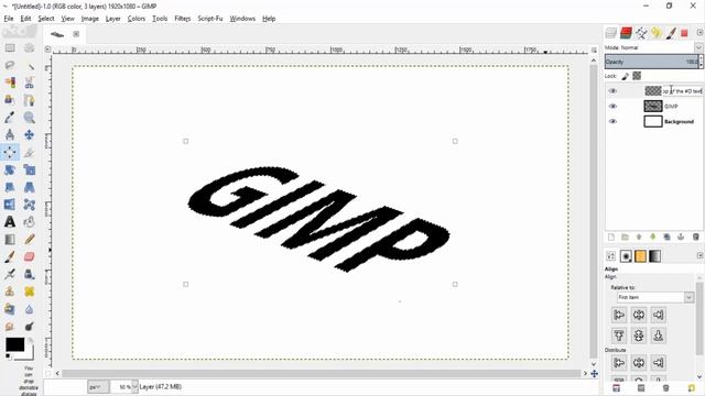 How to create a easy 3D Text in GIMP | Photoshop Alternative | #75 смотреть онлайн