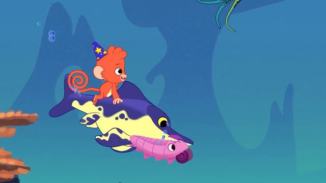 Dinosaur Cartoon Club Baboo | Baboo The Monkey Gets Help From A Brachiosaurus And More Dinosaurs!