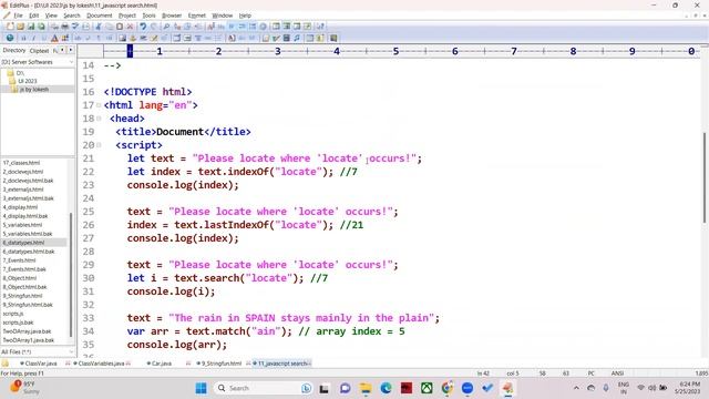 javascript tutorial - string search functions and javascript arrays смотреть онлайн