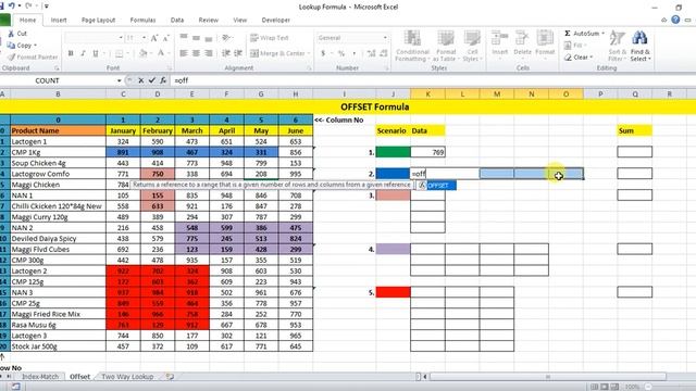 Offset Formula in Excel | Sinhala Tutorial смотреть онлайн