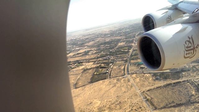 Landing in Dubai ( Mauritius-Dubai) MRU-DXB EK132 A-380-800 Emirates смотреть онлайн