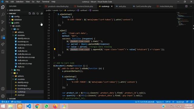 Laravel 5.8 Ecommerce Part-33: Get / Count total number of items in cookie using jquery ajax смотреть онлайн