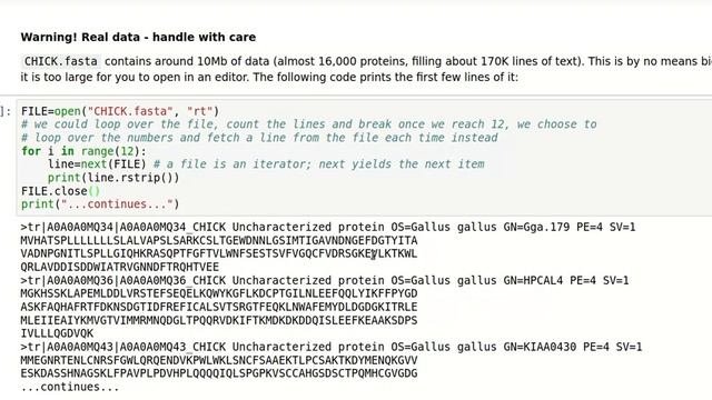 Trawling the chicken proteome for matches to a PROSITE pattern - 1st part смотреть онлайн