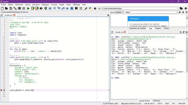 Comment Manipuler les Fichiers Json avec Python смотреть онлайн
