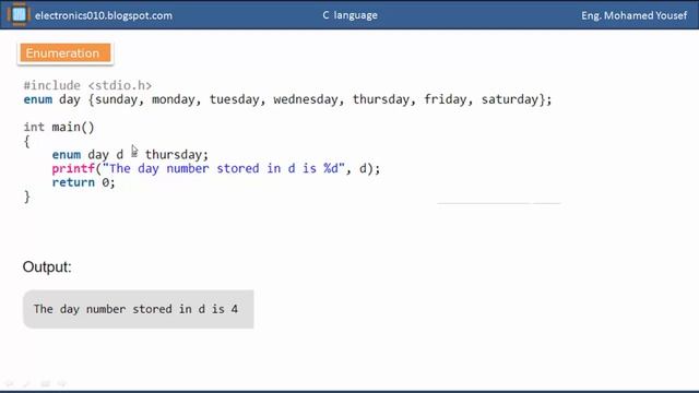 15- C programming - Enumeration - محمد يوسف смотреть онлайн