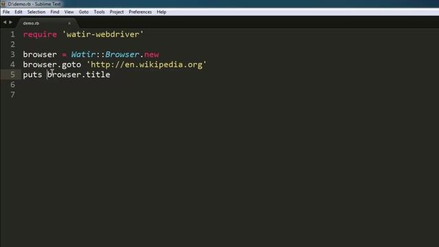 Get Page Title using Watir WebDriver смотреть онлайн