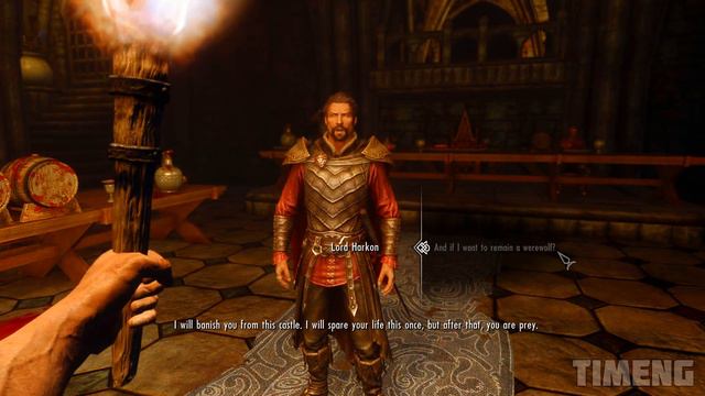 Skyrim ٠ Lord Harkon's Reaction to Werewolf, Vampire and Mortal смотреть онлайн