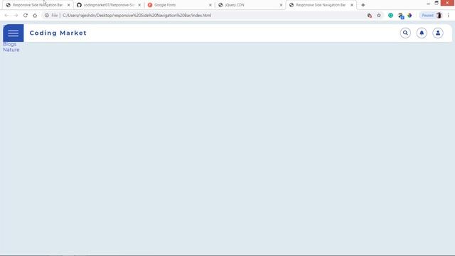 How to create the Responsive Side Navigation Bar Using HTML CSS and Jquery | Vertical Navbar смотреть онлайн